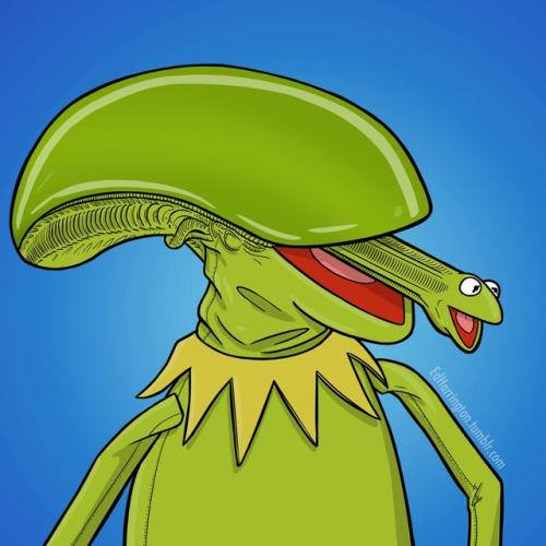 Kermit the Frog Alien Xenomorph