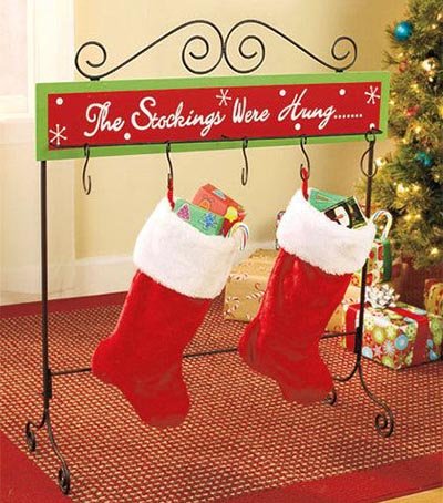 christmas stocking floor rack