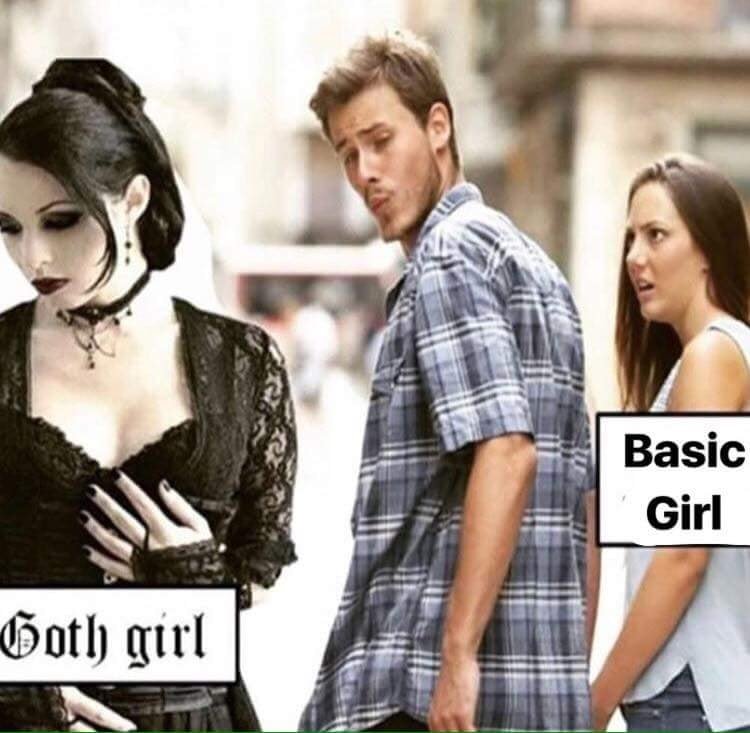 Jealous Girl Meme Goth Girl