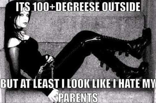 Goth Meme: Hate My Parents
