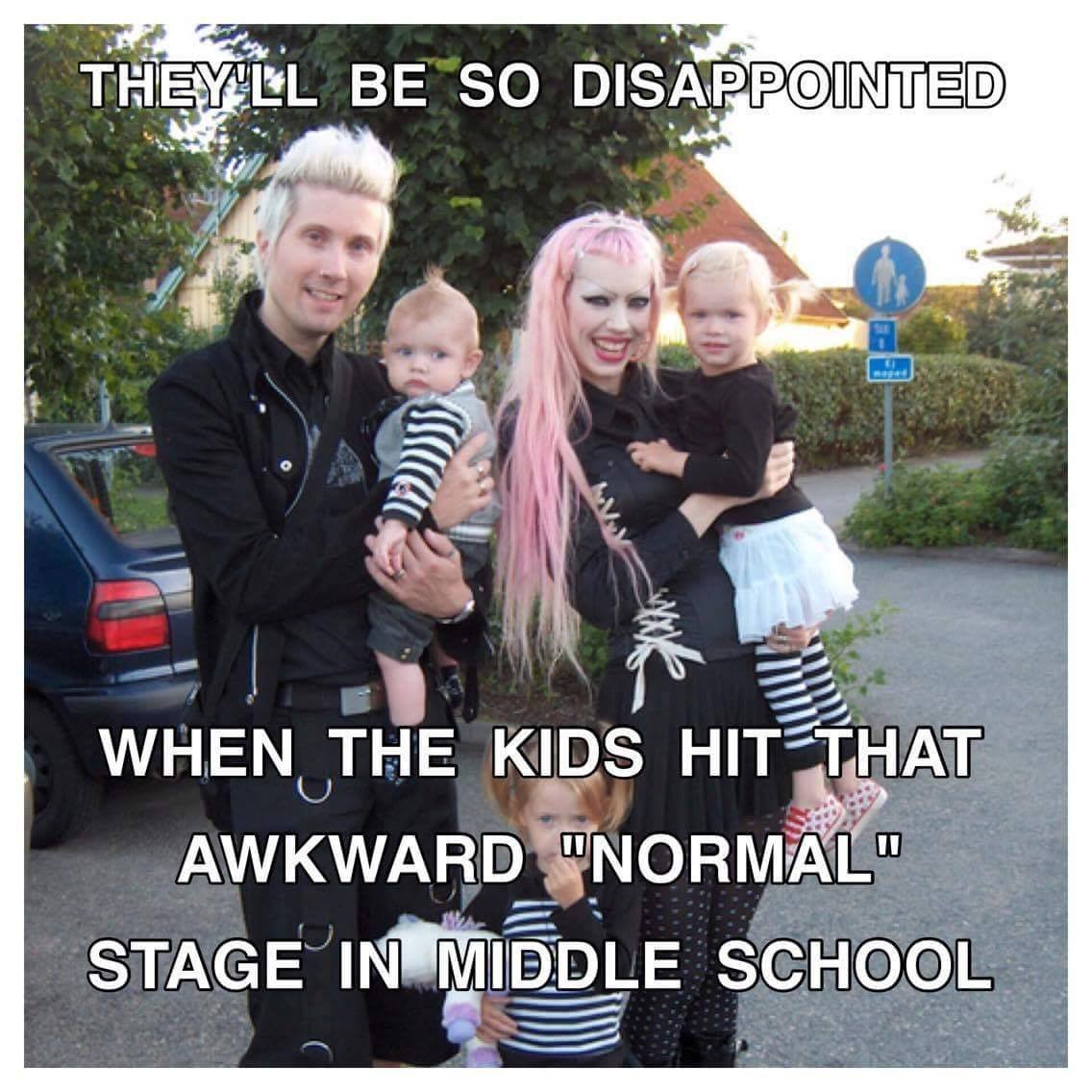 Goth Meme: When Kids Hit Normal Stage