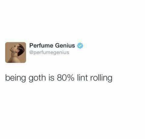 Goth Meme: Lint Rolling