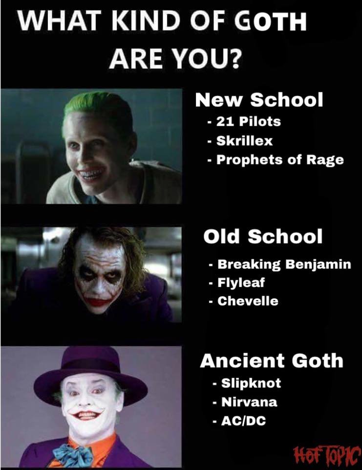 Goth Meme: What Kind of Goth are You? Joker