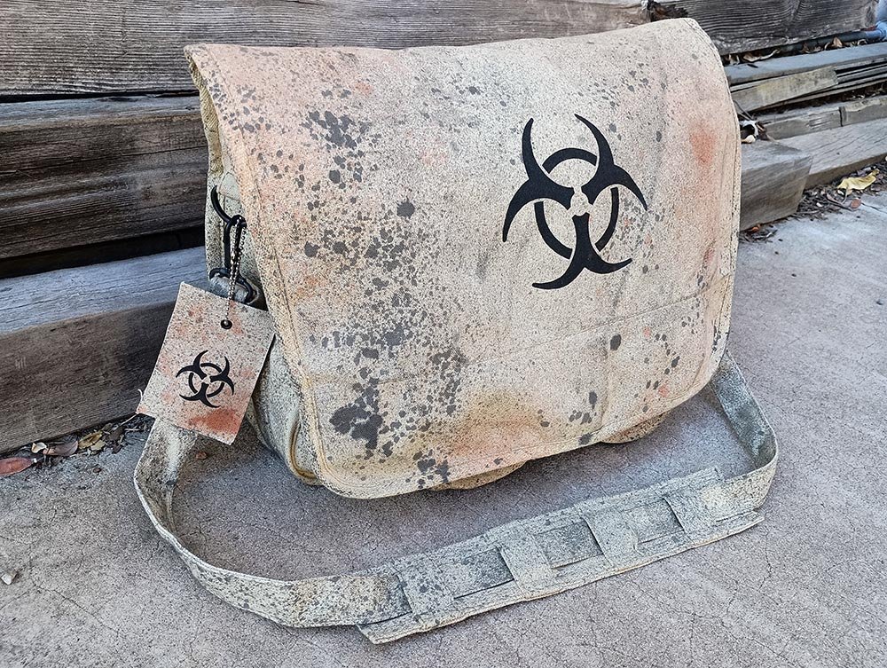 Distressed Biohazard Messenger Bag